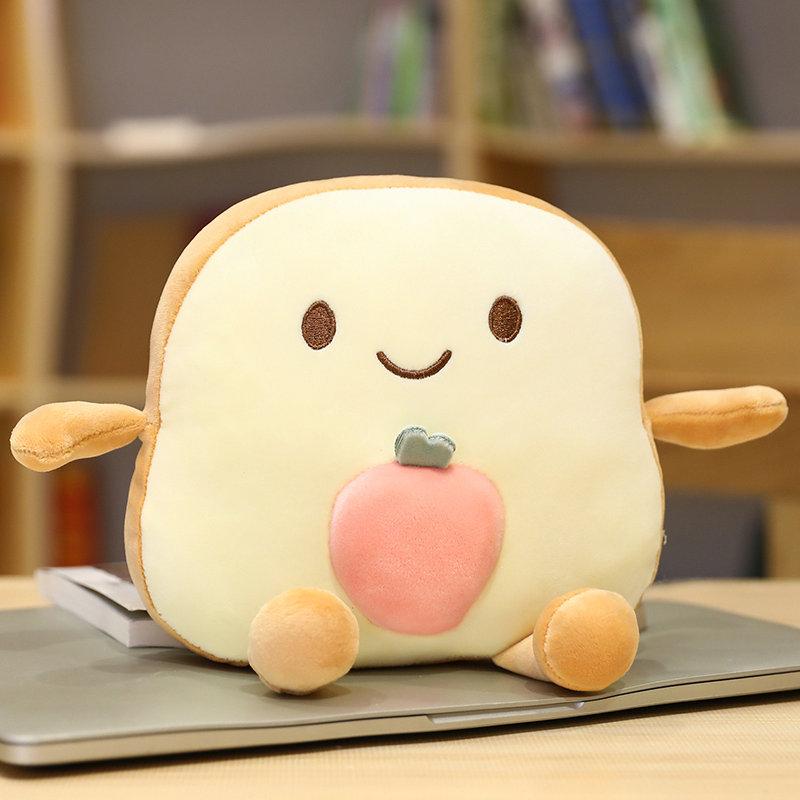 Simulation Kawaii Bread Dinosaur Toast Pendant Plush Toys Cute Doll Soft Food Cushion Pillow Birthday Gifts