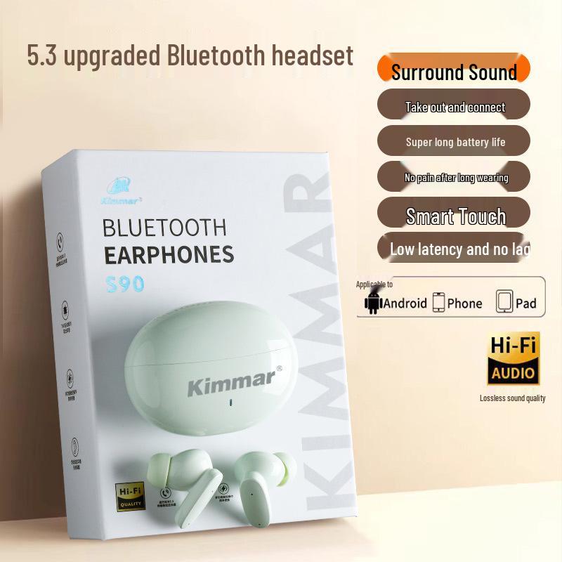 Premium Noise-Cancelling Bluetooth Earphones with Long Battery Life, Compatible with Android, Xiaomi, Apple