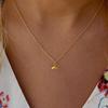 Rose Gold Mermaid Fishtail Pendant Necklace - Colorfast Titanium Steel Clavicle Chain for Women