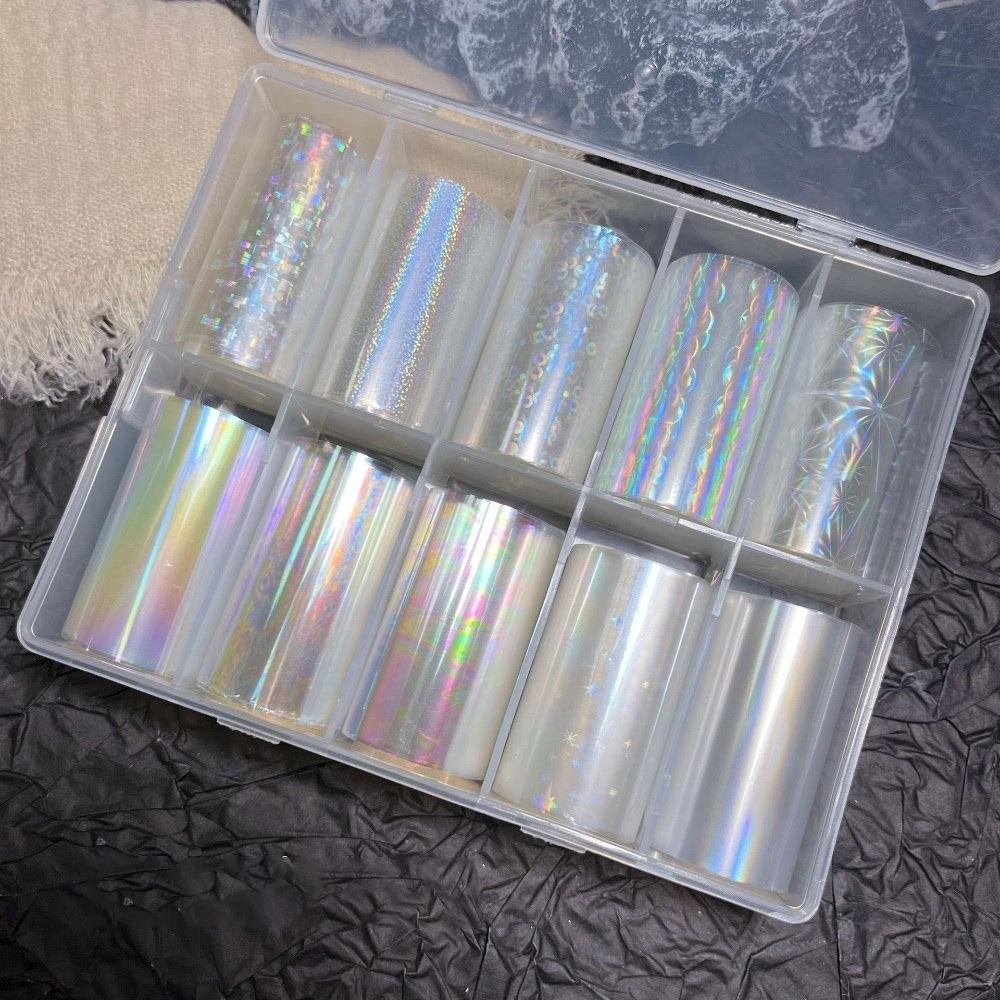 Mermaid Nail Foil Decals Laser Nail Art Stickers Professional Transfer Paper  Manicure DIY