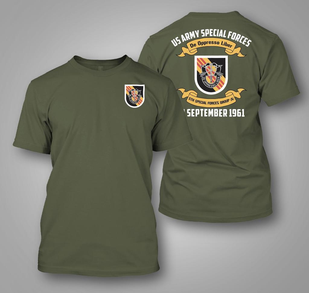 Women's Graphic Tee US Army Special Forces 5th Special Forces Group - Custom Front and Back Tee