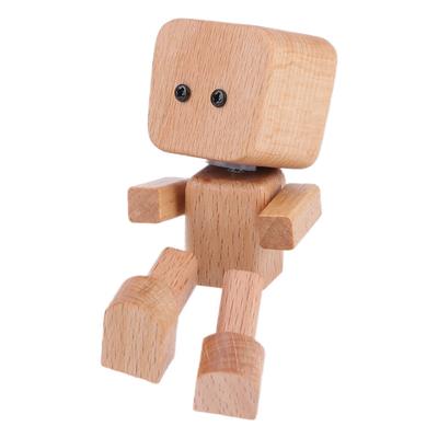 Potrząsana drewniana figurka mężczyzny Potrząsająca nogami Drewniana lalka Lalka Drewniana figurka do samochodu biura biurka Dekoracyjne ozdoby