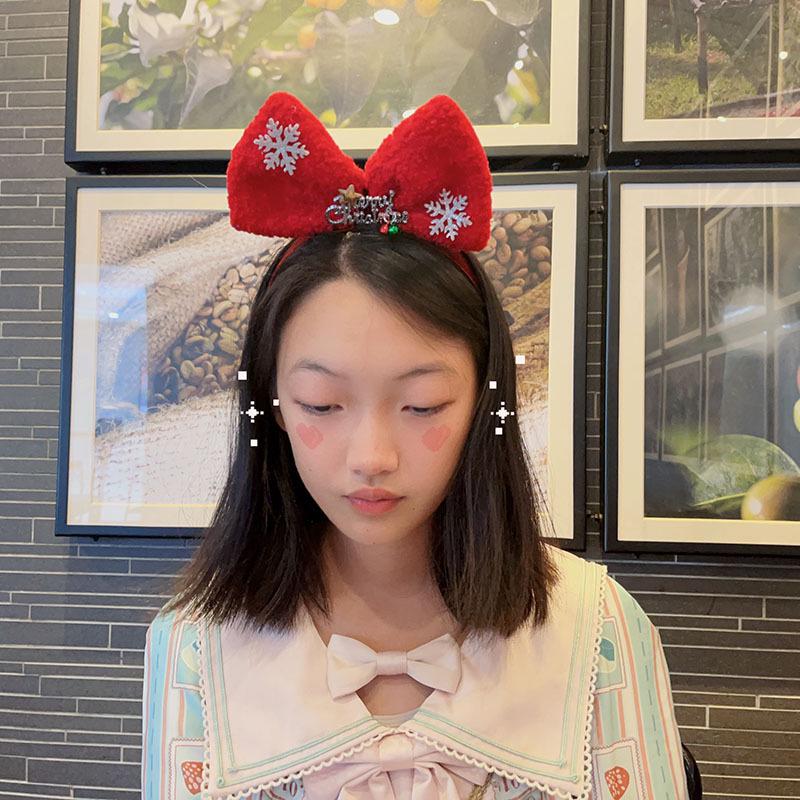 Pailletten Schleife Weihnachts-Stirnband - Feiertags-Haarschmuck für Kinder