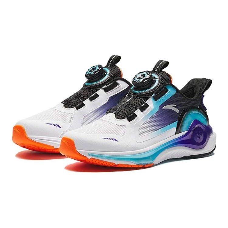 Anta Comfortable Versatile Wear-Resistant Breathable Low-Top Kids Running Shoes Kids Sneakers Black White 312415531-1