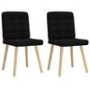 VidaXL Dining Chairs Set of 2 Black Fabric, Chair, Living Room Chair, Accent Chair, Kitchen Chair, Dining Room Seat 4101093