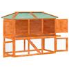 Clapier - Maison Exclusive - 2 niveaux - Bois de pin avec toit vert - Plateau coulissant