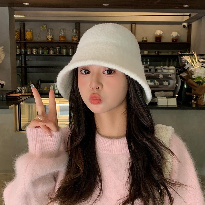 

Шляпа Женская Новая Однотонная Шерстяная Шляпа Рыбака Весна и Осень Маленькая Шляпа Ведро, Подчеркивающая Лицо, Универсальная Повседневная Шляпа-Ведро Мужская M（56-58cm）