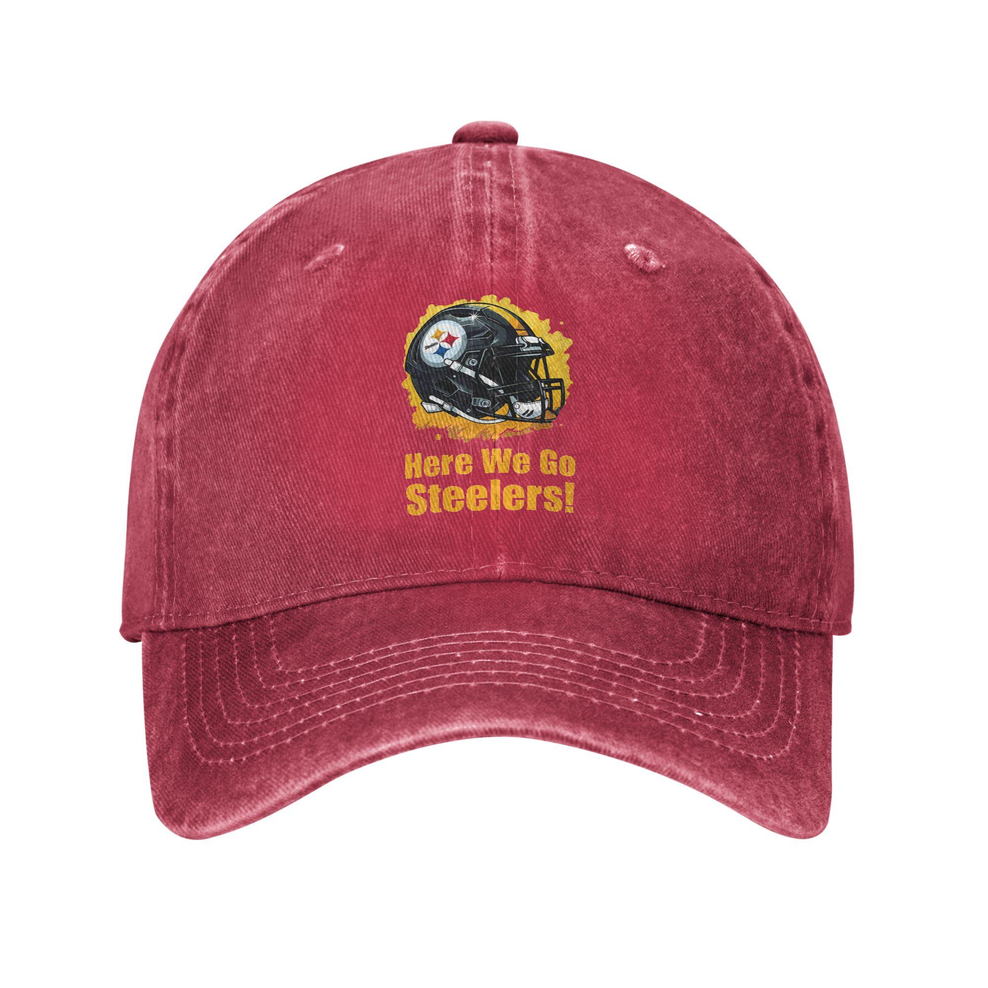 Unisex Baseball Hats Steeler Logo Denim Outdoor Baseball Caps Hip Hop Cap Casquette One Size
