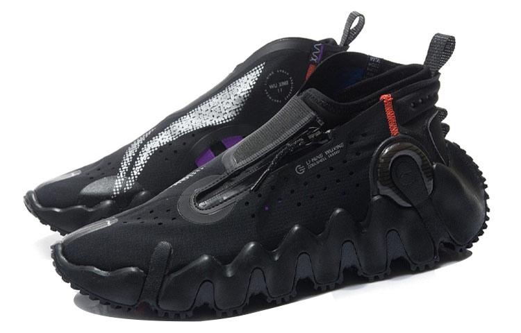 Women's Sneakers Li-Ning Wu Xing 2 Vintage Basketball Shoes Women's Low-top Black