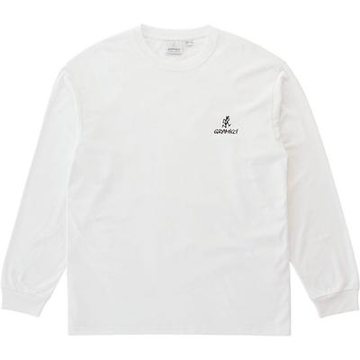 Gramicci One-Point Logo Langarm-T-Shirt G5FUT100 WEISS M