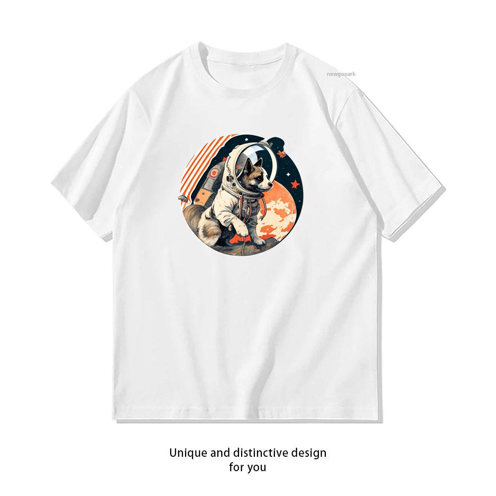 Laika Dog Space Traveler CCCP TShirt Women Unisex Casual Cotton Graphic T Shirts Classic Oneck Shirt Ropa De Hombre