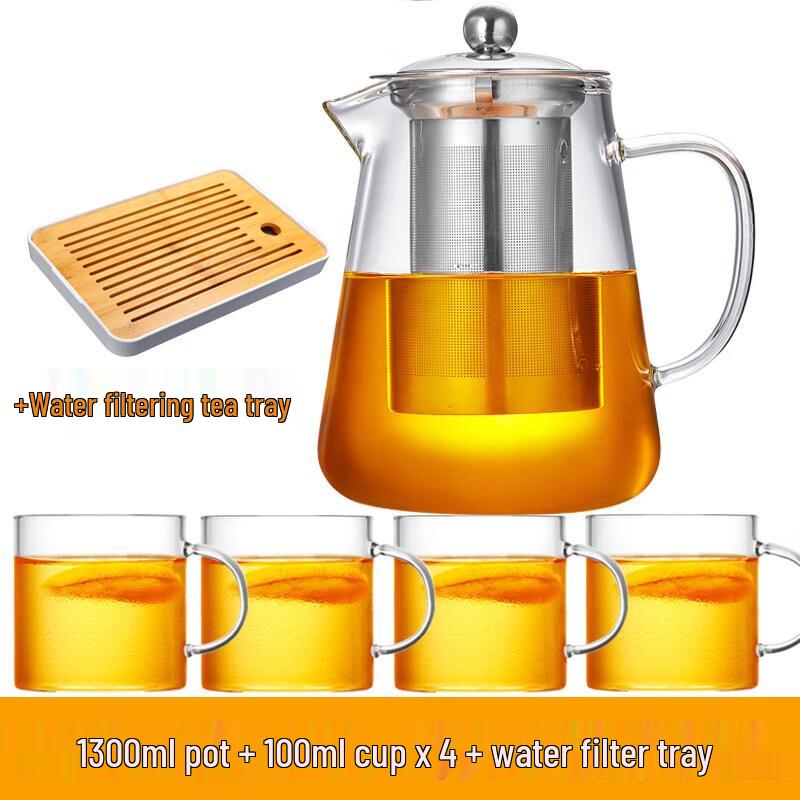Star Heat-Resistant Glass Teapot Tea Set