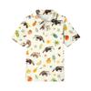 Kids Short Sleeve Polo Shirt Animal Print Casual Tee Button Down Collar Lightweight Summer Top for Boys Girls