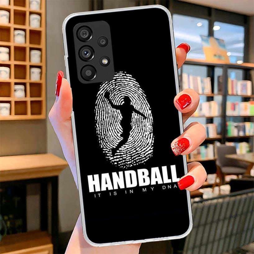 Handball Sport Phone Case For Samsung Galaxy A17 A37 A57 A16 A26 A36 A56 A15 A25 A35 A55 A14 A24 A34 A54 A13 A23 A33 A53 Galaxy