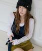 LETTER FROM MOON Halterneck Layered Soft Top (Navy)