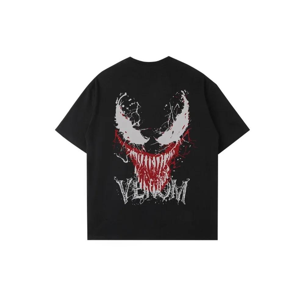 

24/25 Хлопок Потрясающий Веном Повседневный Топ Детская Футболка Повседневные Теплые Футболки Детская Одежда Футболка для Девочек Женский Топ Харадзюку Подарок S чёрный