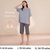 Women's Summer Short-Sleeve Modal Cotton Pajama Set with Chest Pad