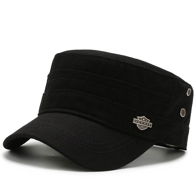 

Мужская военная кепка: Дышащая шляпа с плоским верхом и защитой от солнца для занятий спортом на открытом воздухе Adjustable