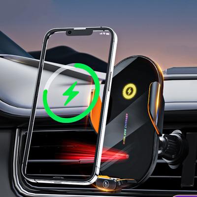 Bezdrátová rychlonabíječka do auta s držákem 66W pro mobilní telefon, univerzální, nastavitelný úhel, na větrací otvor