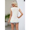 Summer Women's Clothing, Women's T-shirt, Hole Hollow V-neck, Sleeveless Splicing Tank Tops