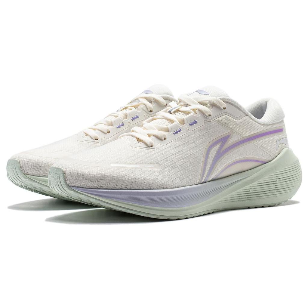 Li Ning Wushi Lite V2 Lightweight High Resilience Shock Absorption Non-Slip Wear-Resistant Low-Top Running Shoes Women Sneaker Off-White ARST054-3