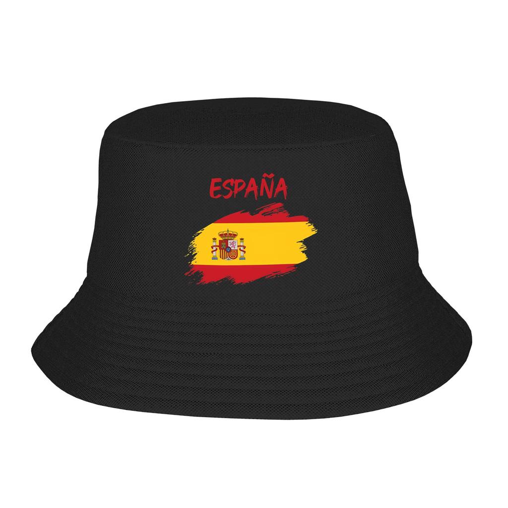 Spain Spanish Flag Bucket Hat Hawaii FisherUnisex Caps For Unisex Vintage Hunting Visor Hats Breathable Custom Cap