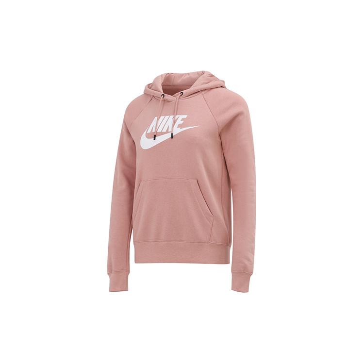 Nike Sportswear Essentials Sweatshirts Women's Pink Hooded Moderate Regular BV4127-609