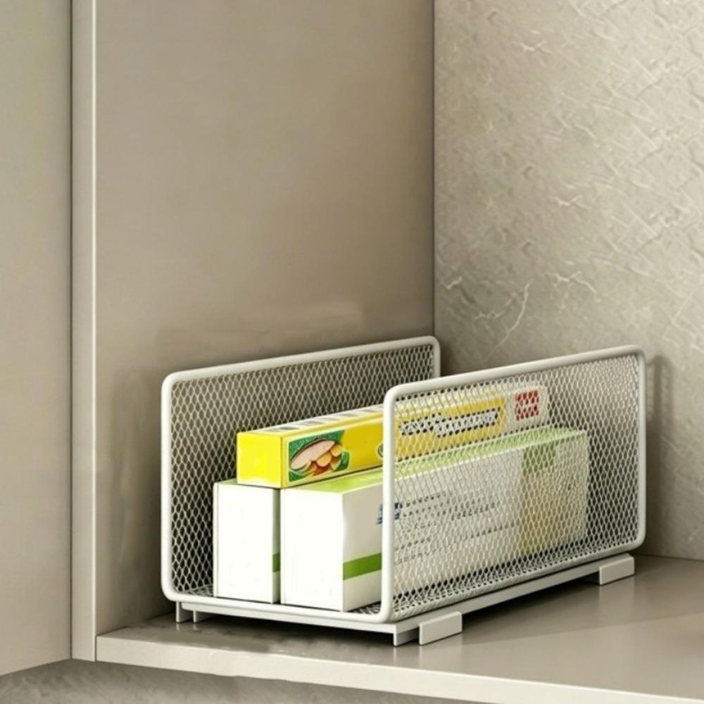 Multi-Layer Plastic Wrap Storage Rack Iron Vertical Storage Rack Cabinet Organizer for Kitchen