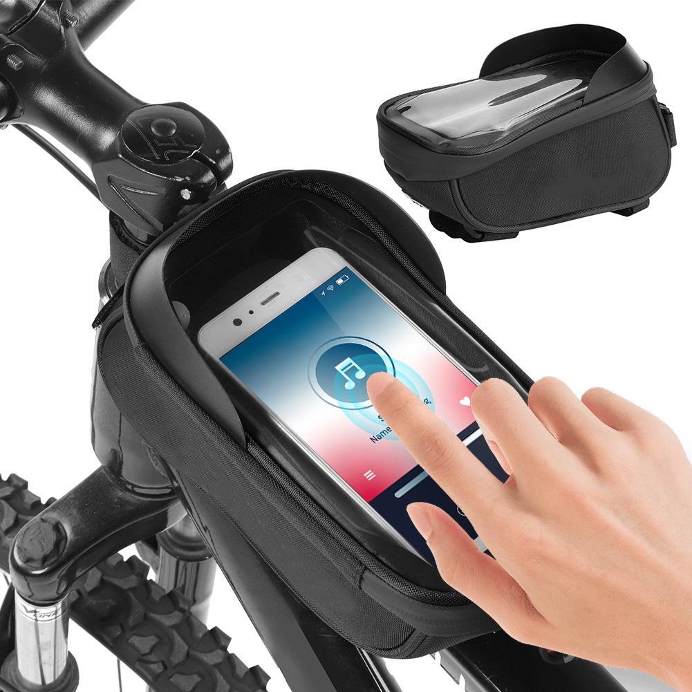 WHEEL UP Rainproof Bicycle Bag Frame Front Top Tube Reflective Cycling Bike Bags Touch Screen Bag Mountain Bike