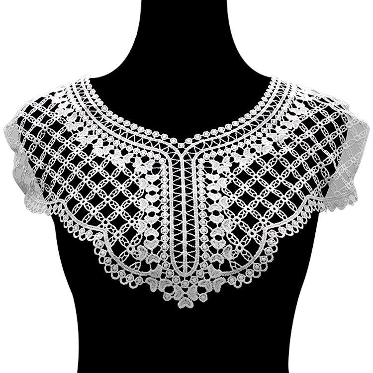 

Кружевной воротник из молочного шелка с вышивкой: Водорастворимый, 3D, DIY аксессуар