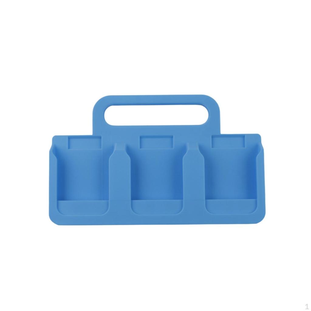 6 Slot Portable 18V Battery Rack Holder 25x6x16.5cm Sturdy for Garage Organization Accessories with