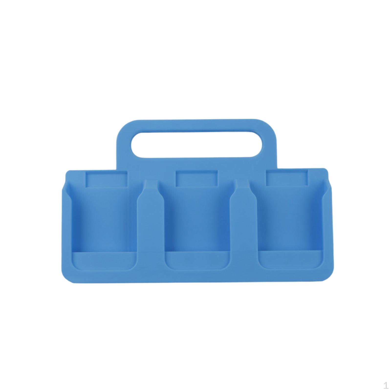 

Портативный держатель для 6 аккумуляторов 18 В, 25x6x16,5 см, прочный, для организации гаража, с аксессуарами синий