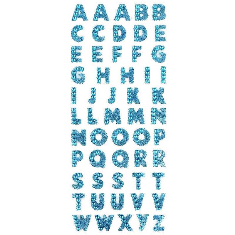 2X Glitter Crystals Alphabet Letter Home Stickers Self Adhesive DIY A Z Words Decor