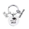 Stainless Steel Graduation Keychain Pendant - Gift Engraving Available