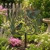 Rostfreie Rasendekoration Metallvogel Gartenstecker, Wetterbeständige Eisen-Hofkunst-Dekoration, Figur Retro Patina-Finish Schild für Außenbereich
