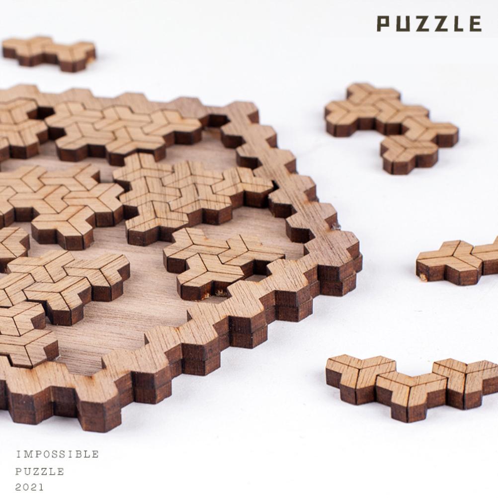 Irregular Decompression Puzzle Wooden Toys Wooden Jigsaw Puzzle Gift for Birthday or Holiday