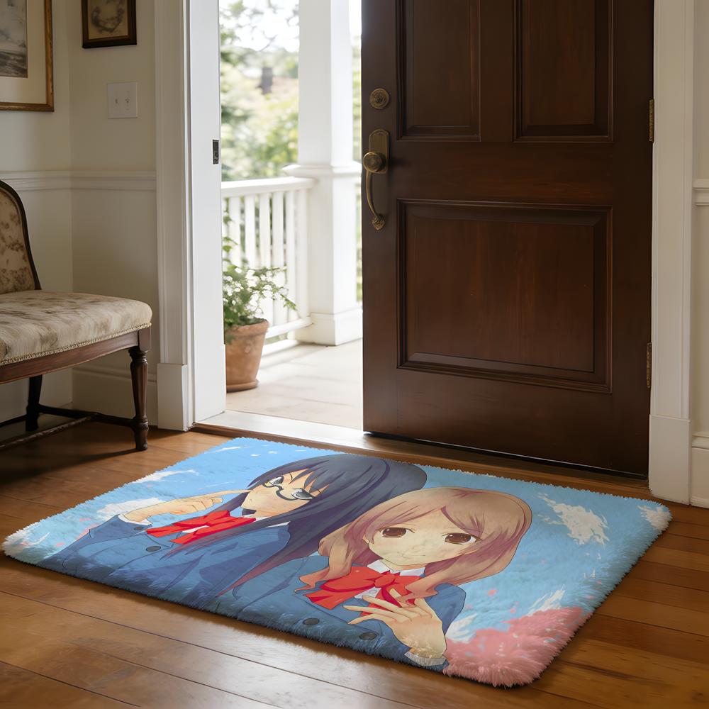 

Floor Mat Soft Flannel Rug Non-Slip Absorbent Mat for Bathroom Bedroom Home Decor S-Sasameki Koto anime 50x80cm