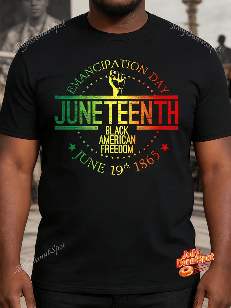 Juneteenth African American Freedom Black History June 19 T-Shirt 100%, Machine Washable, Breathable