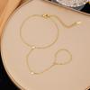 Gold-Plated Double Layer Thin Chain Stainless Steel Hand Chain Jewelry