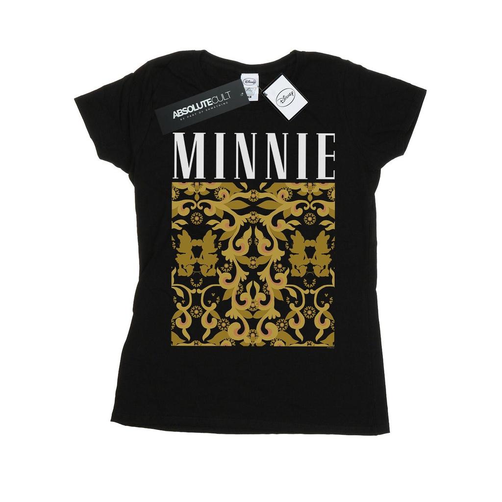 Disney Womens/Ladies Minnie Mouse Baroque Pattern Cotton T-Shirt