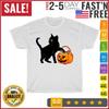 Black Cat Halloween Candy Pumpkin Bag Sweet Lollipop Funny T Shirt Men Women New