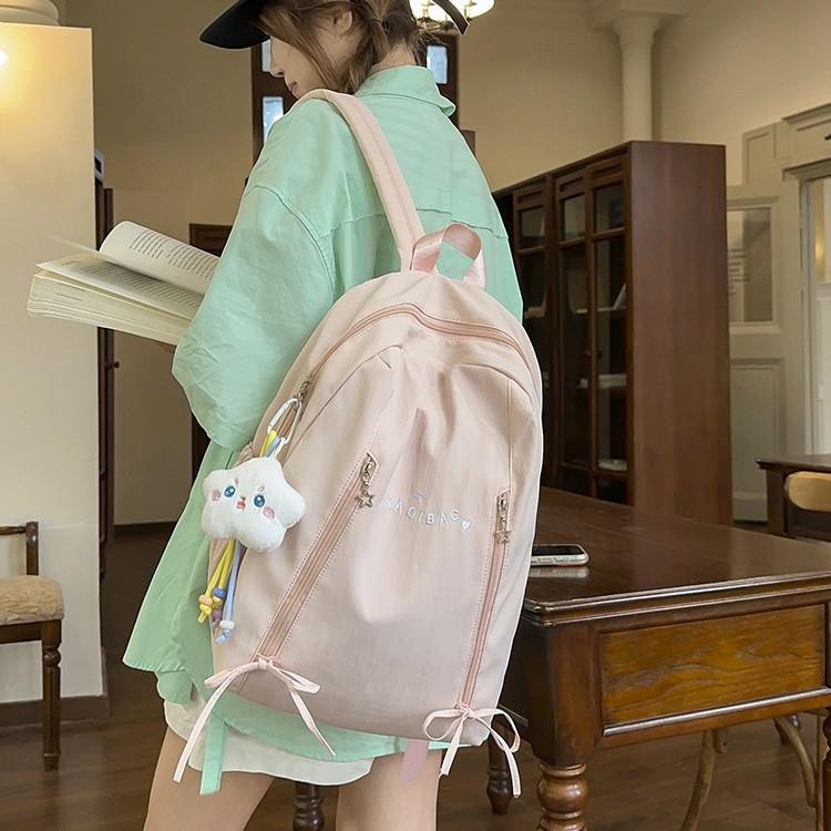Schoolbag Korean Girl Backpack, Primary and Secondary School Student Backpack for Women, Casual Light Backpack, Large Capacity College Style