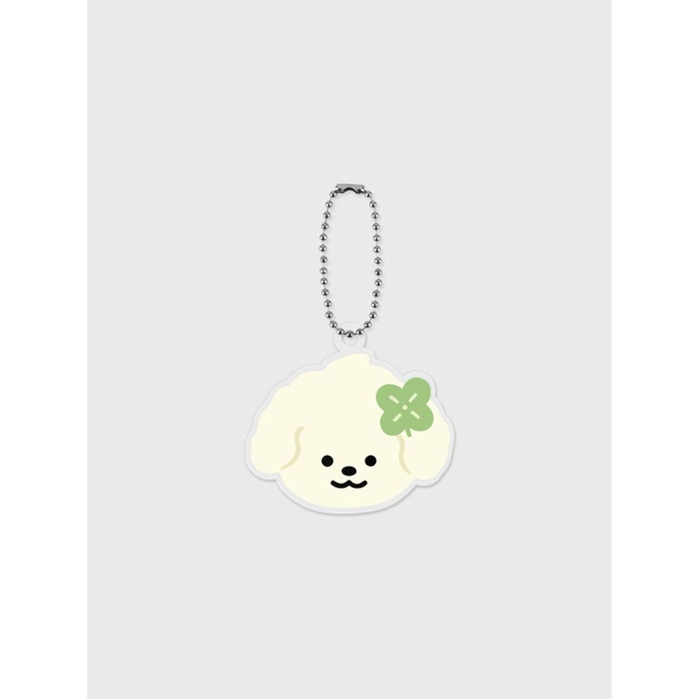 

theninemall lucky puppy acrylic keychain Brown Pokkoo