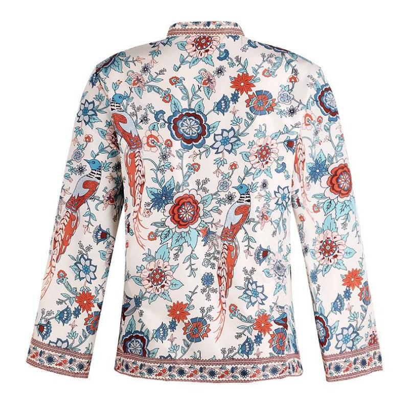 Autumn New Trendy Printed Loose Shirt - Bohemian Long Sleeve Button-Up with Bell Sleeves Button Shirt S-5XL