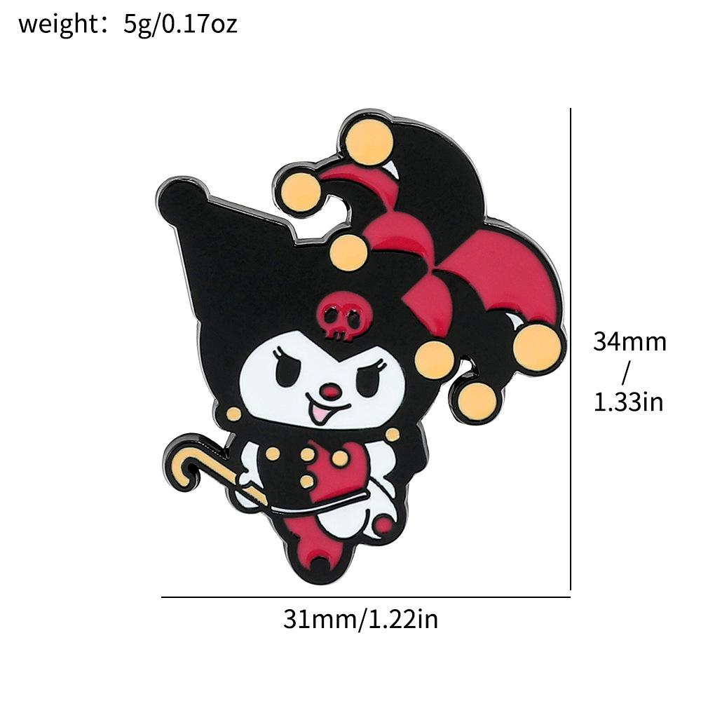 Cute Funny Personality Kulomie Brooch Sanrio Metal Badge Magician Kulomie Badge