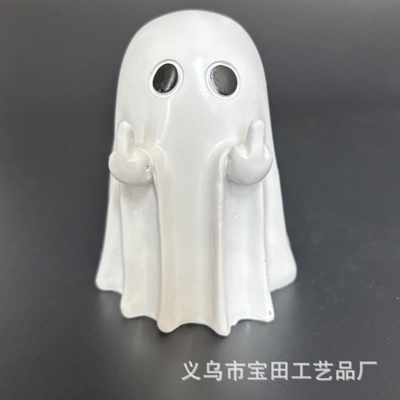 New product cute white ghost party decoration garden ornament study desktop decoration small ornament
