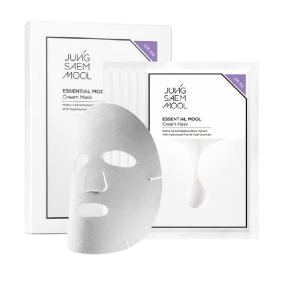JUNGSAEMMOOL Essential Mool Cream Mask Set 28g x 5ea – Deep Hydrating Facial Sheet Mask, Liquid Moisturizing Barrier (Mool Cream / Mool Cream Light) Water Cream Mask 5P