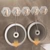10 Pieces Adhesive Wall Hook Crystals Clear Without Nails Required Accessory for Towels Robes Kitchenwares Daily Use