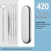 Dental Oral Care Tool Set: Stainless Steel Mouth Mirror, Probe, Tartar Remover, Toothpick