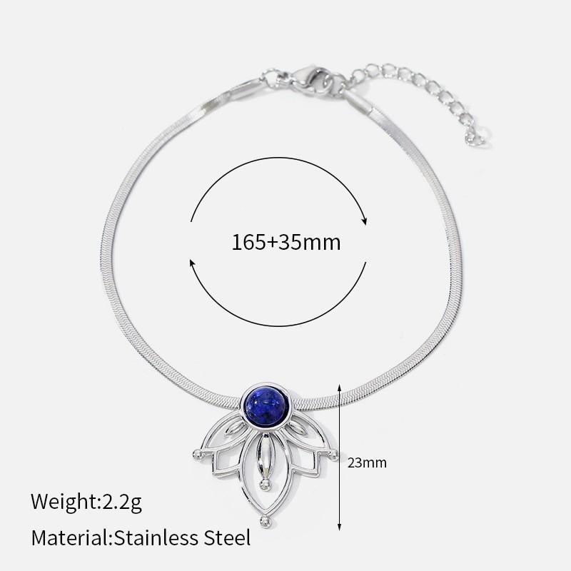 European and American titanium steel natural stone jewelry set, leaf zircon necklace, ring earrings, women's niche high-end sense does not fade